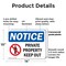Signmission Private Property Keep Out OSHA Notice Sign, Plastic, 14in W x 10in L, 2PK OS-2PACK-NS-P-1014-L-16418 - alternate 2